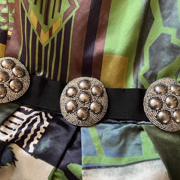 ETRO Mixed Print Embellished Waist Sheath Dress - Picture 6 of 7